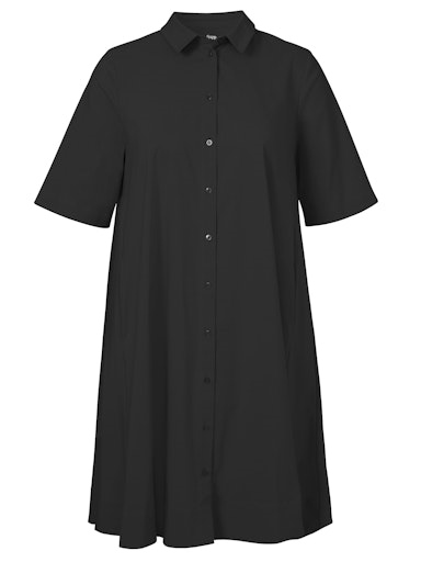 A-Linien Kleid Hemdkragen kurzarm
