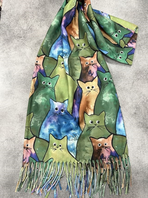 Flauschiger Katzen Schal