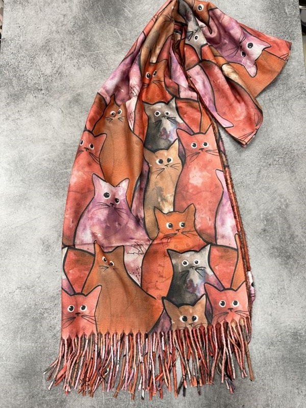Flauschiger Katzen Schal