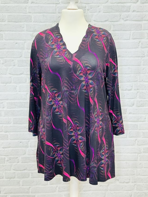 Tunika Shirt Langarm A-Linie Pinklady