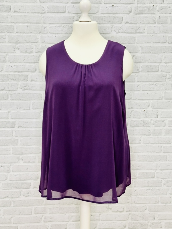 Elegantes Chiffon-Top zweilagig