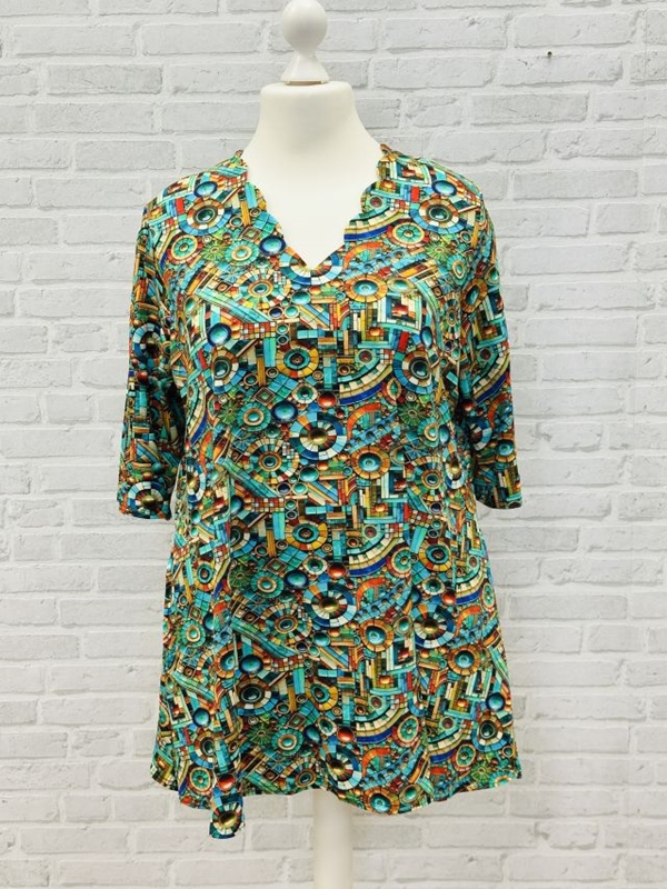 Tunika Shirt 3/4 Arm A-Linie Theben